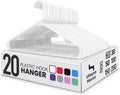 Utopia Home Plastic Hangers 20 Pack – Built-in Strap Hooks White