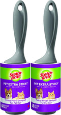 Scotch-Brite Pet Extra Sticky Lint Rollers 4 Rollers 48 Sheets Per Roller 192 Sheets Total