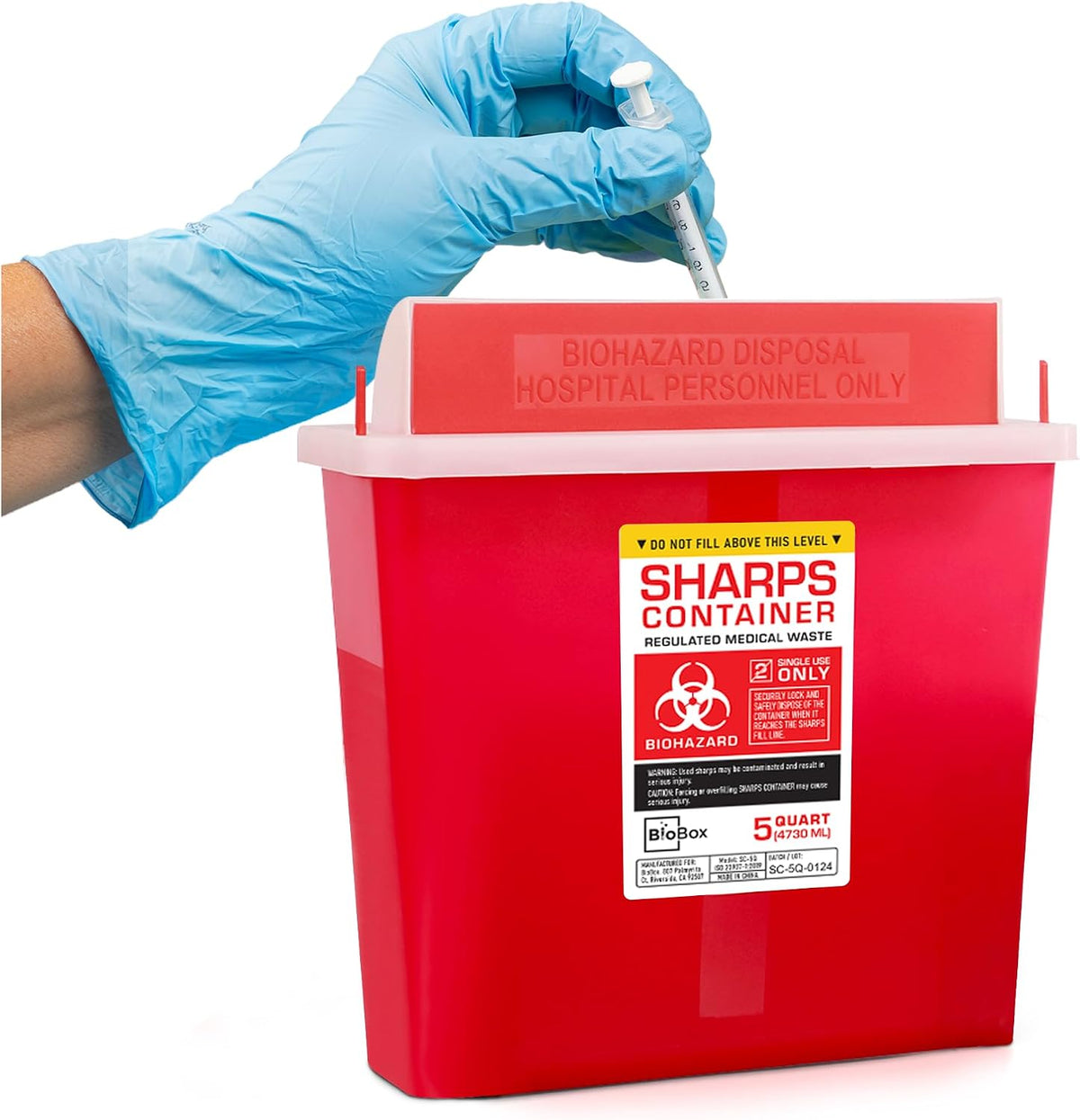 Sharps Container - Large Sharps Containers for Home Use, Needle Disposal
