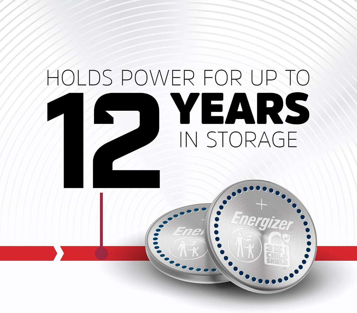 Energizer 2025 Batteries (2 Pack), 3V Lithium Coin Batteries With 3-in-1 Child Shield
