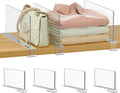 Purse Organizer for Closet Shelf Dividers: Clear Acrylic 8-Pack