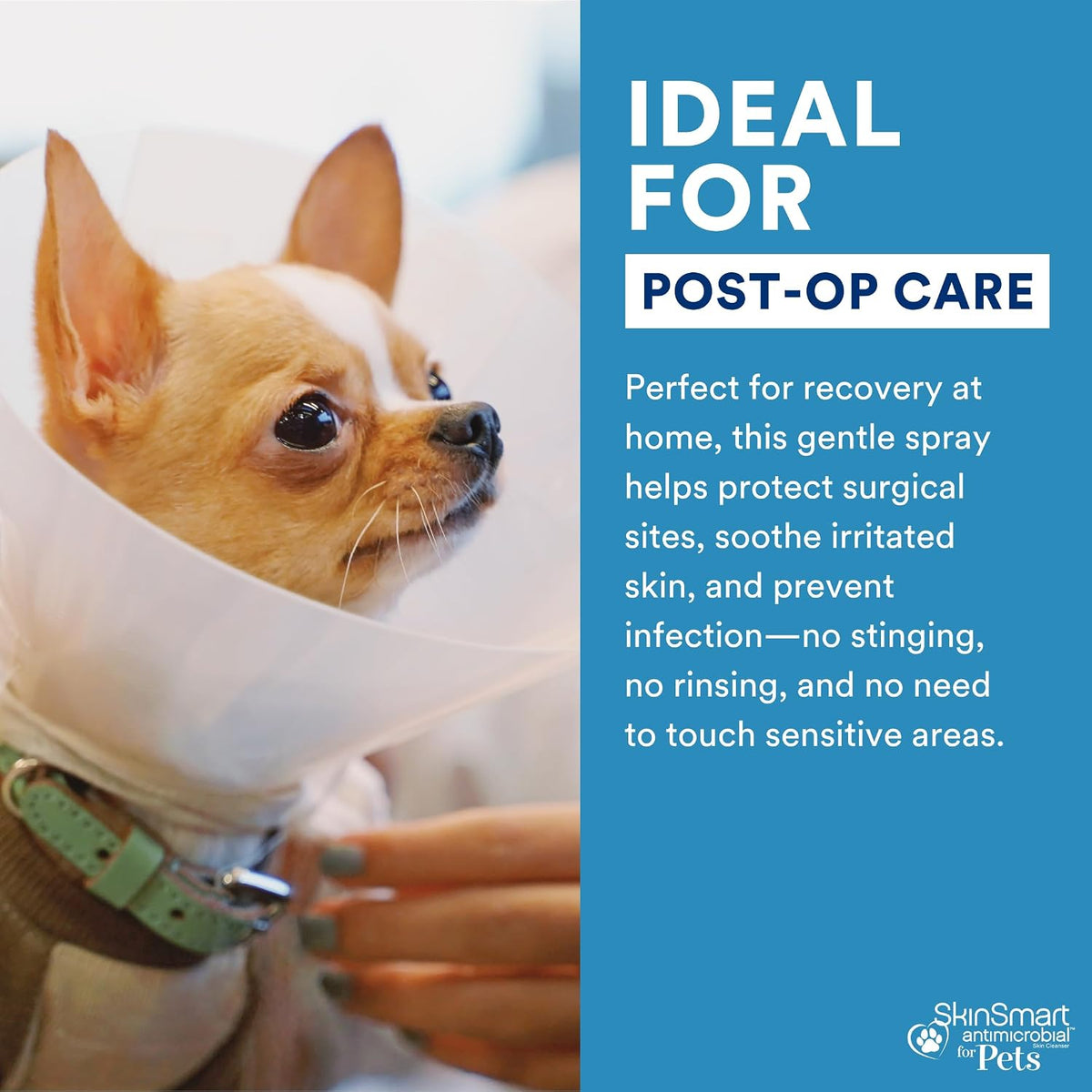 SkinSmart Antimicrobial Wound Care for Pets, Hypochlorous Acid Spray, 8 oz