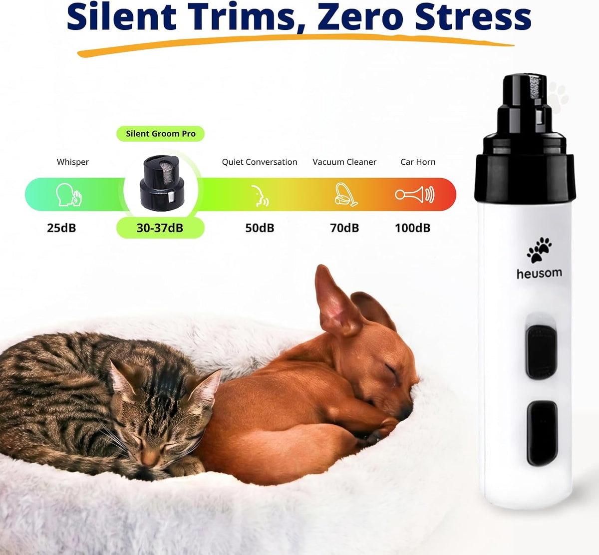 Silent Groom Pro Pet Nail Grinder | Whisper Quiet Dog Nail Grinder