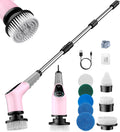 Dovety Electric Spin Scrubber, Extendable Handle, 8 Brush Heads-WH