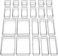SMARTAKE 22 PCS Drawer Organizer, 4-Size Desk Bathroom Drawer Organizer
