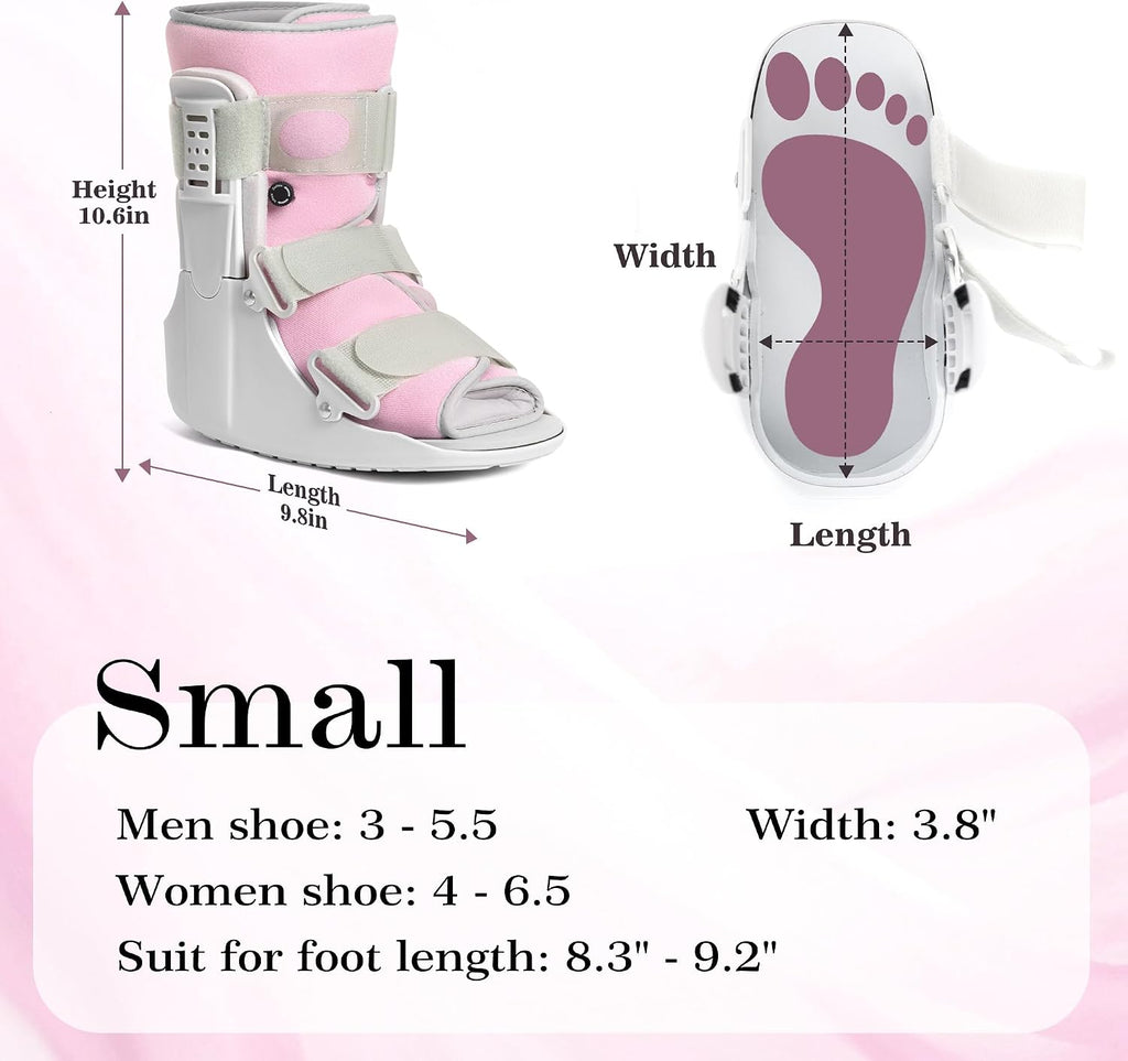 Jewlri Walking Boot for Broken Foot Injury, Air Cam Walker Boot, M