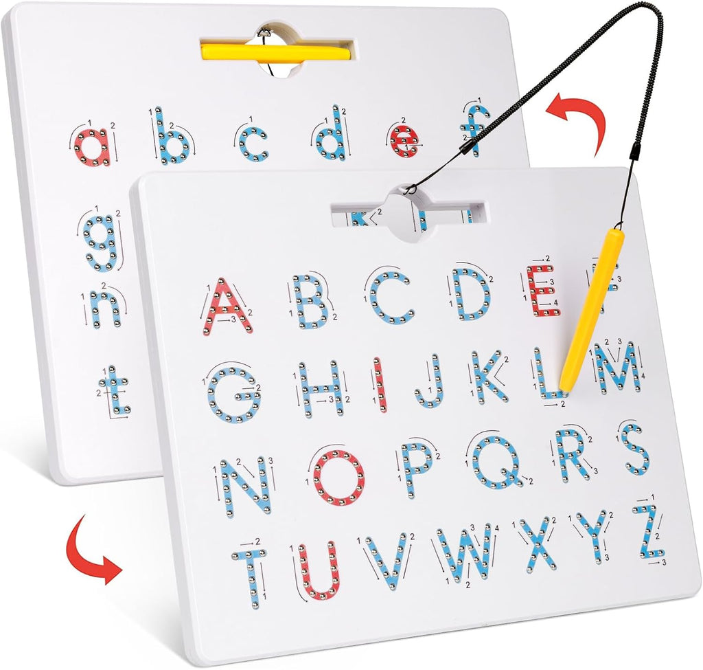 GAMENOTE Magnetic Letter Board Double Sided, ABC Alphabet Tracing Board