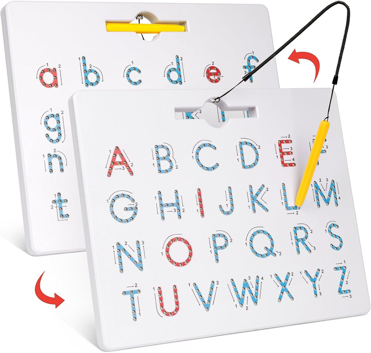 GAMENOTE Magnetic Letter Board Double Sided, ABC Alphabet Tracing Board