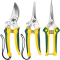 EWPJDK 3 Pack Garden Pruning Shears Scissors Clippers Stainless Steel