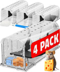 Motel Mouse Humane No Kill Mouse Traps Live Catch & Release - 4 Pack