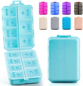 Compact & Foldable Weekly Pill Organizer 2 Time a Day, 7-Day AM PM Pill Box