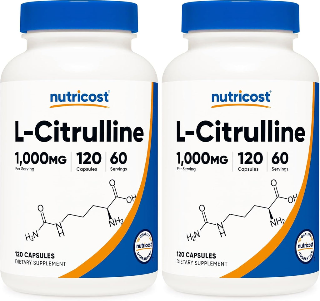 Nutricost L-Citrulline 500mg, 120 Capsules, 60 Servings