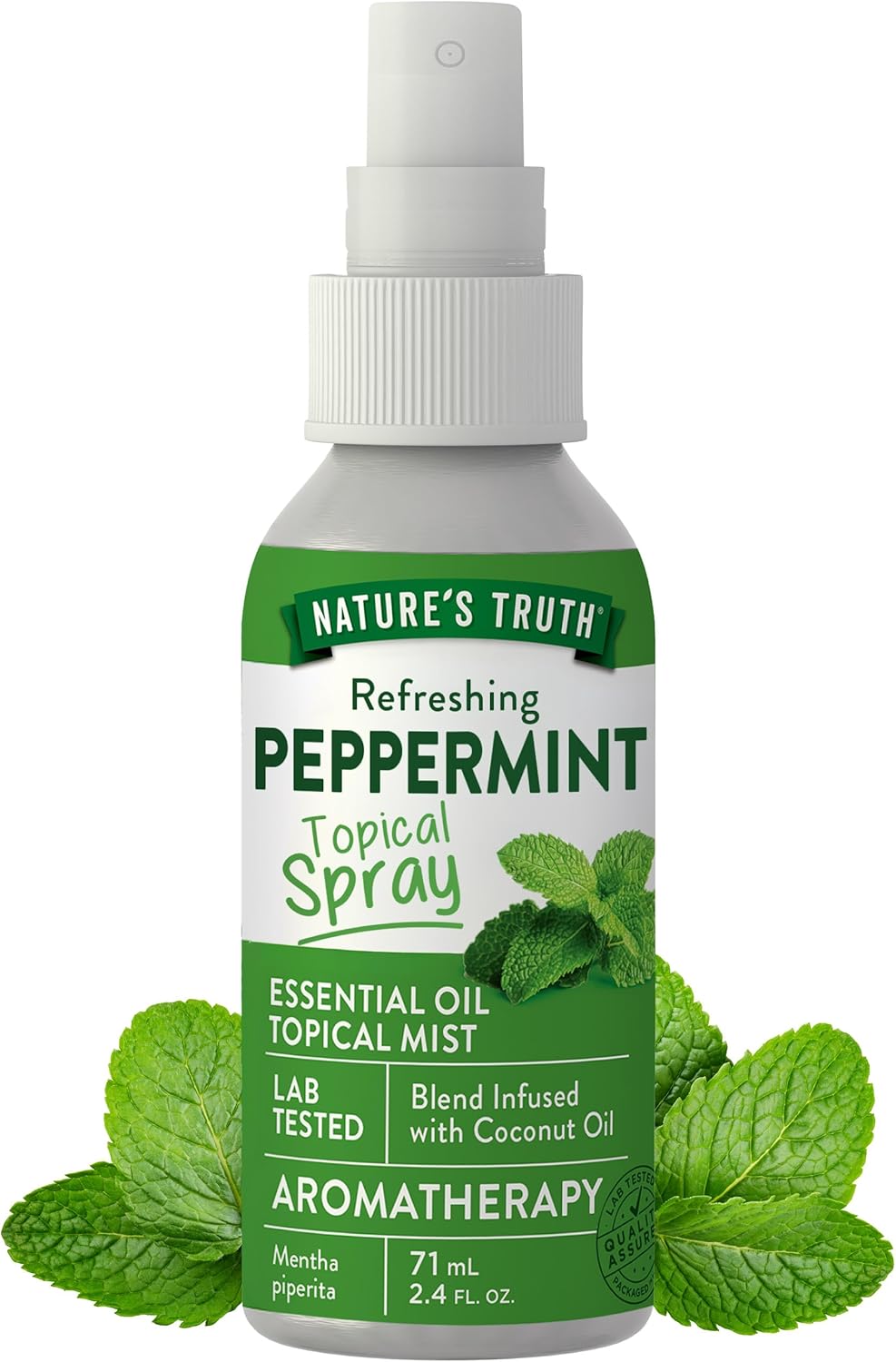 Nature's Truth Peppermint Essential Oil Spray | 2.4 Fluid Ounces