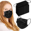 100Pcs Black Disposable Face Mask,3 Ply Masks with Soft Ear loops