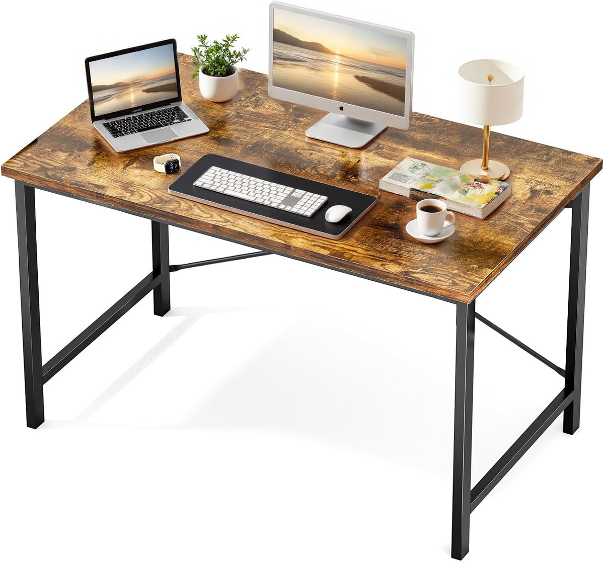 Sweetcrispy 32-Inch Small Computer Desk for Bedroom, Modern White