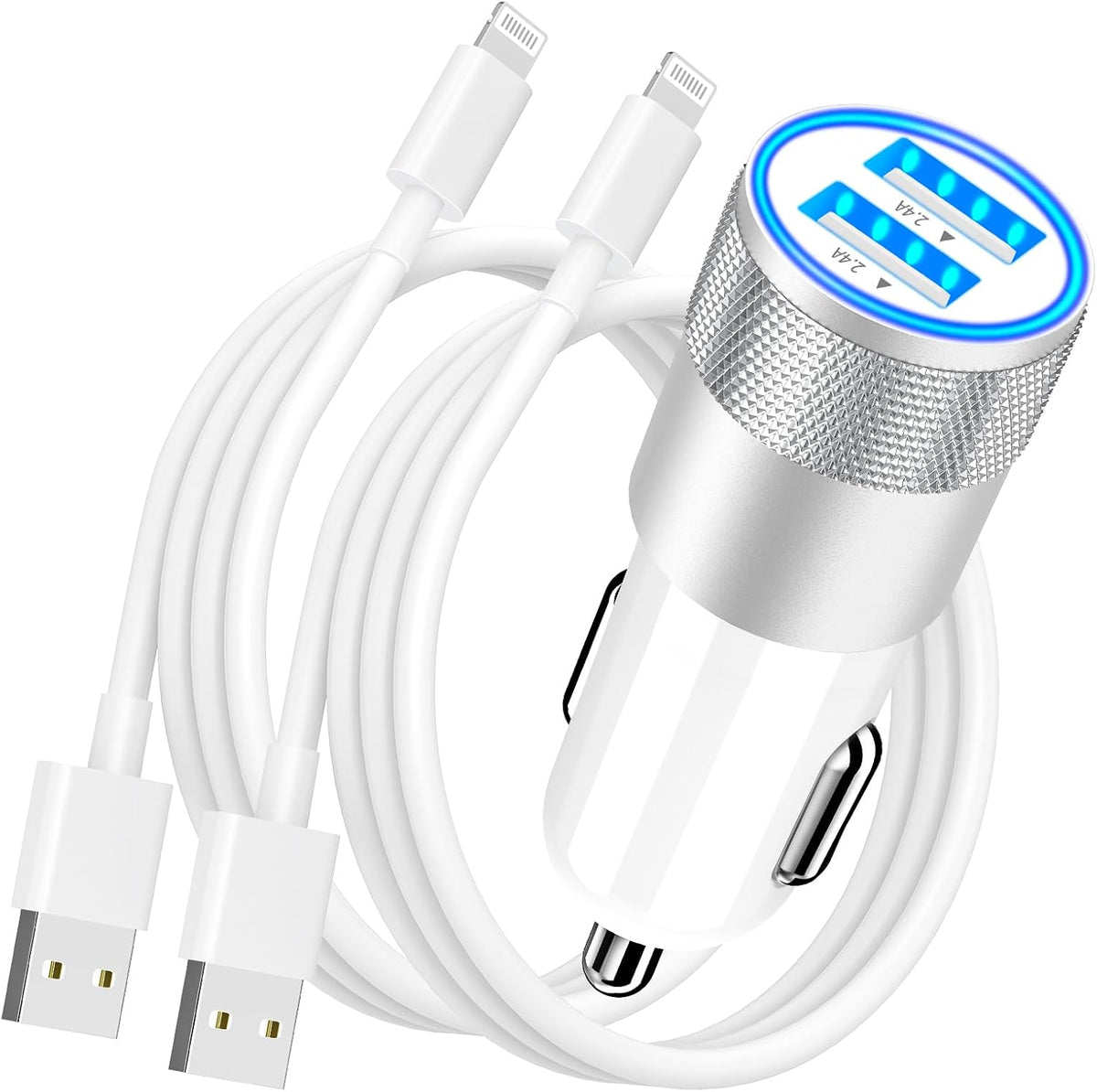 Apple MFi Certified iPhone Car Charger Fast Charging 4.8A Car Phone Charger