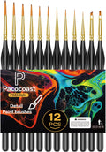 12Pcs Detail Paint Brushes Set for Miniature Fine Art Painting