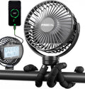 FRIZCOL 12000mAh Portable Stroller Fan 65Hours As Power Bank Baby Clip Fan