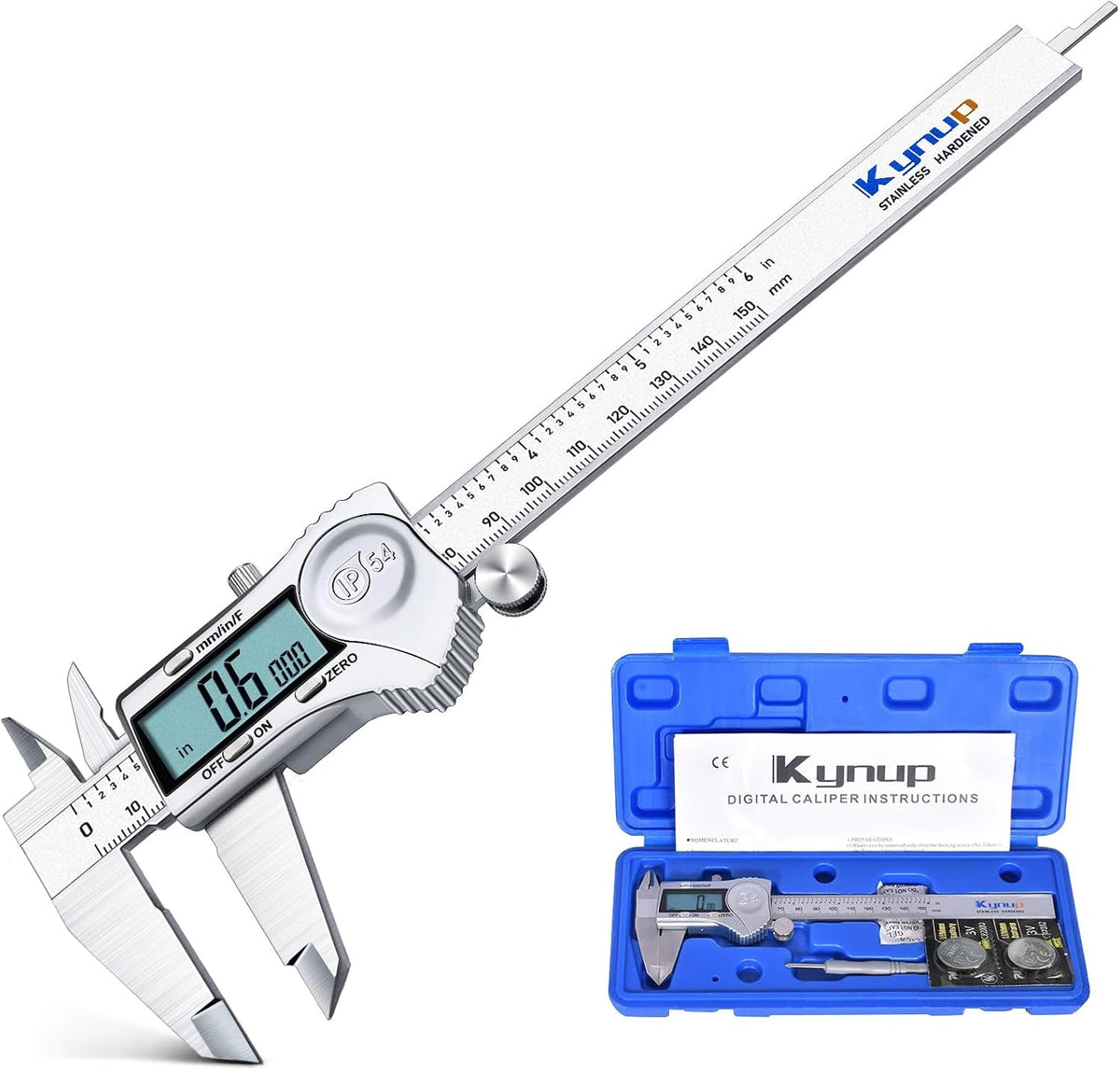 Kynup Digital Caliper, Caliper Measuring Tool, Stainless Steel Micrometer