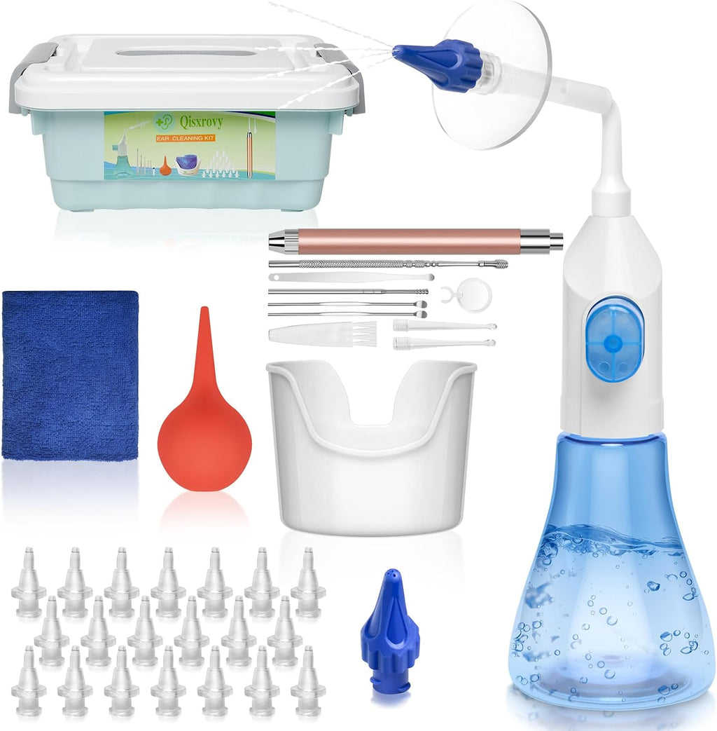 QISXROVY Ear Wax Removal Kit, Safe At-Home Ear Irrigation Flushing System