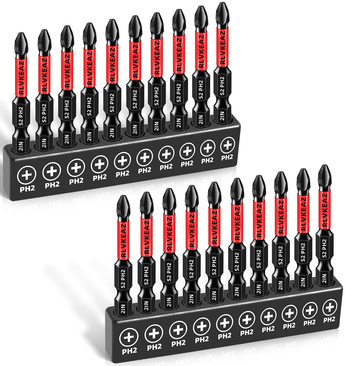 3-Inch Long Magnetic Screwdriver Bit Set, Phillips Slotted, 10-Pack