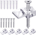 Blulu 20 Pack Glass Mirror Holder Clips for Wall Mounting
