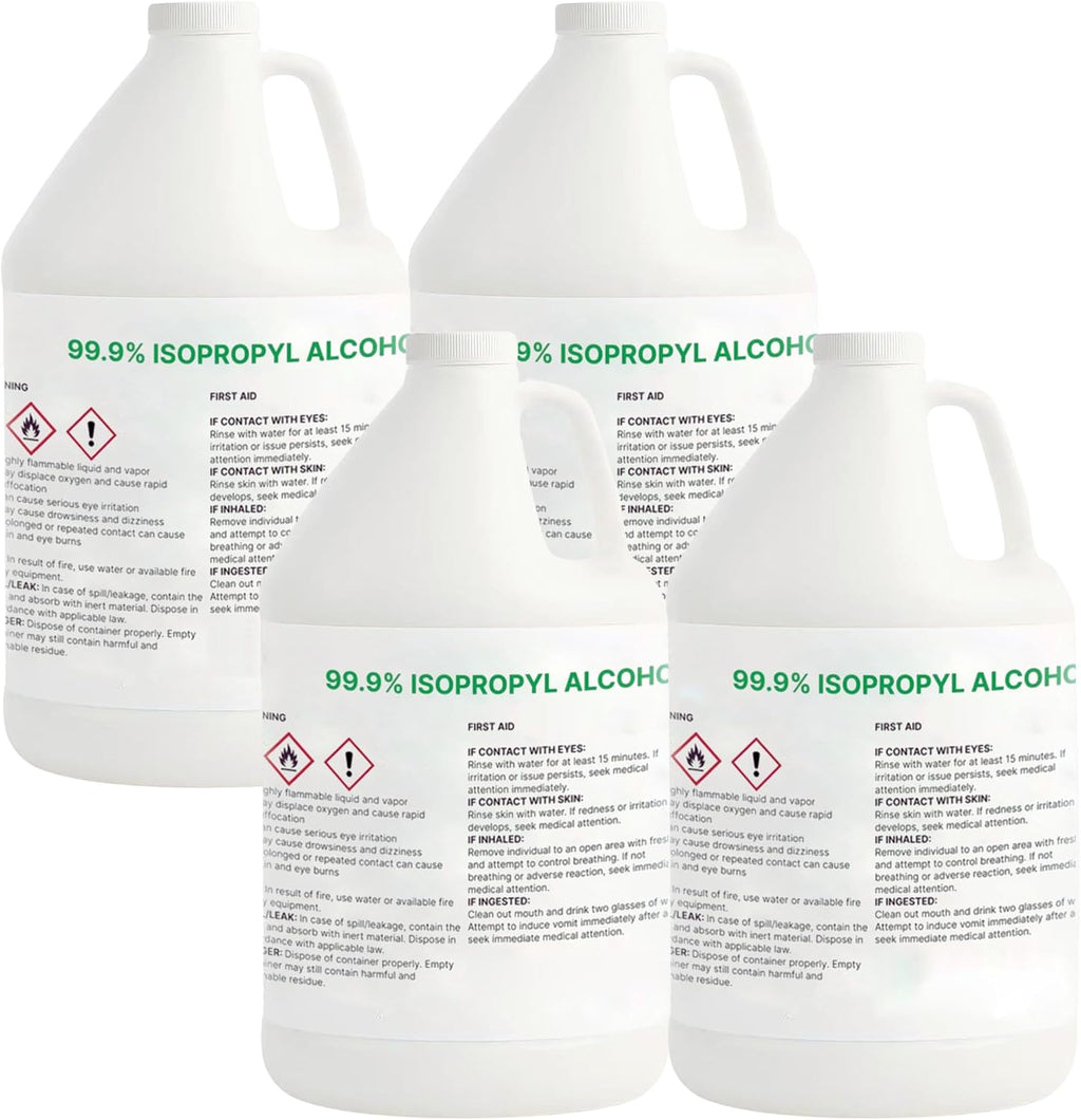 99.9% Pure Isopropyl Alcohol, Concentrated IPA, 1 Gallon 4 Quarts Pack