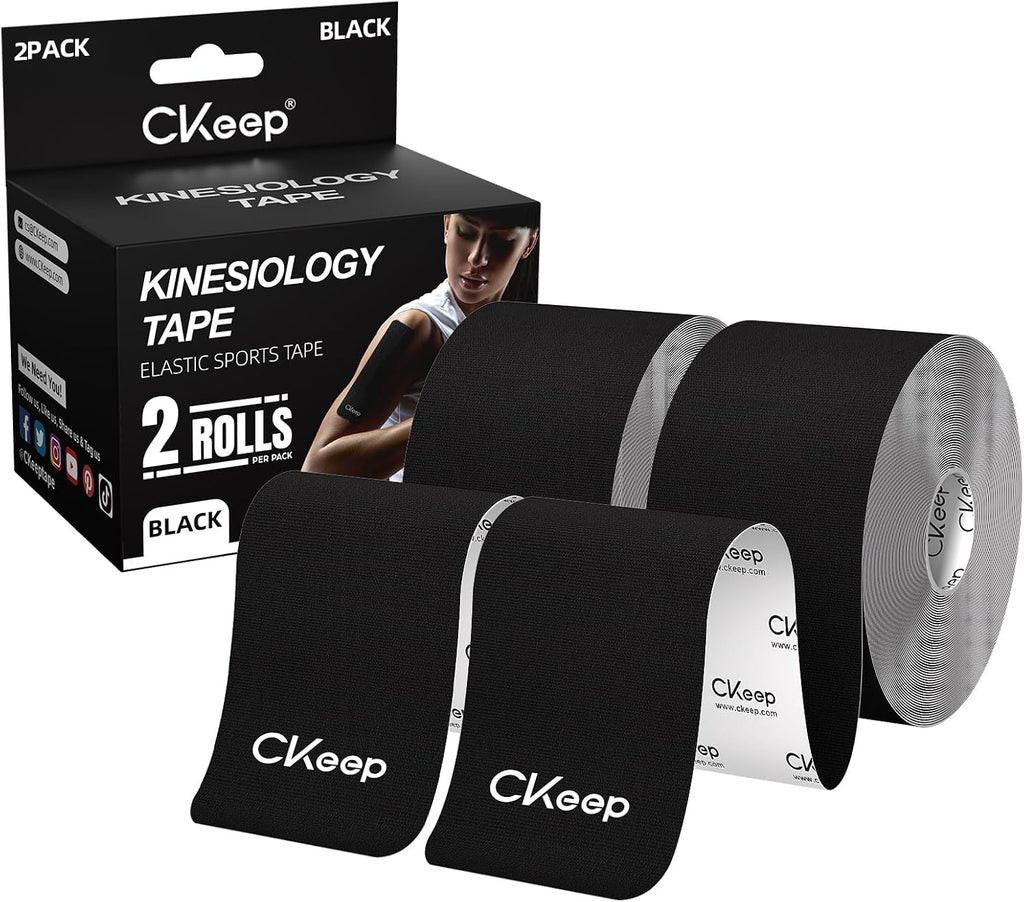 CKeep Kinesiology Tape, Uncut Premium Elastic Athletic Tape 2 Rolls, Beige