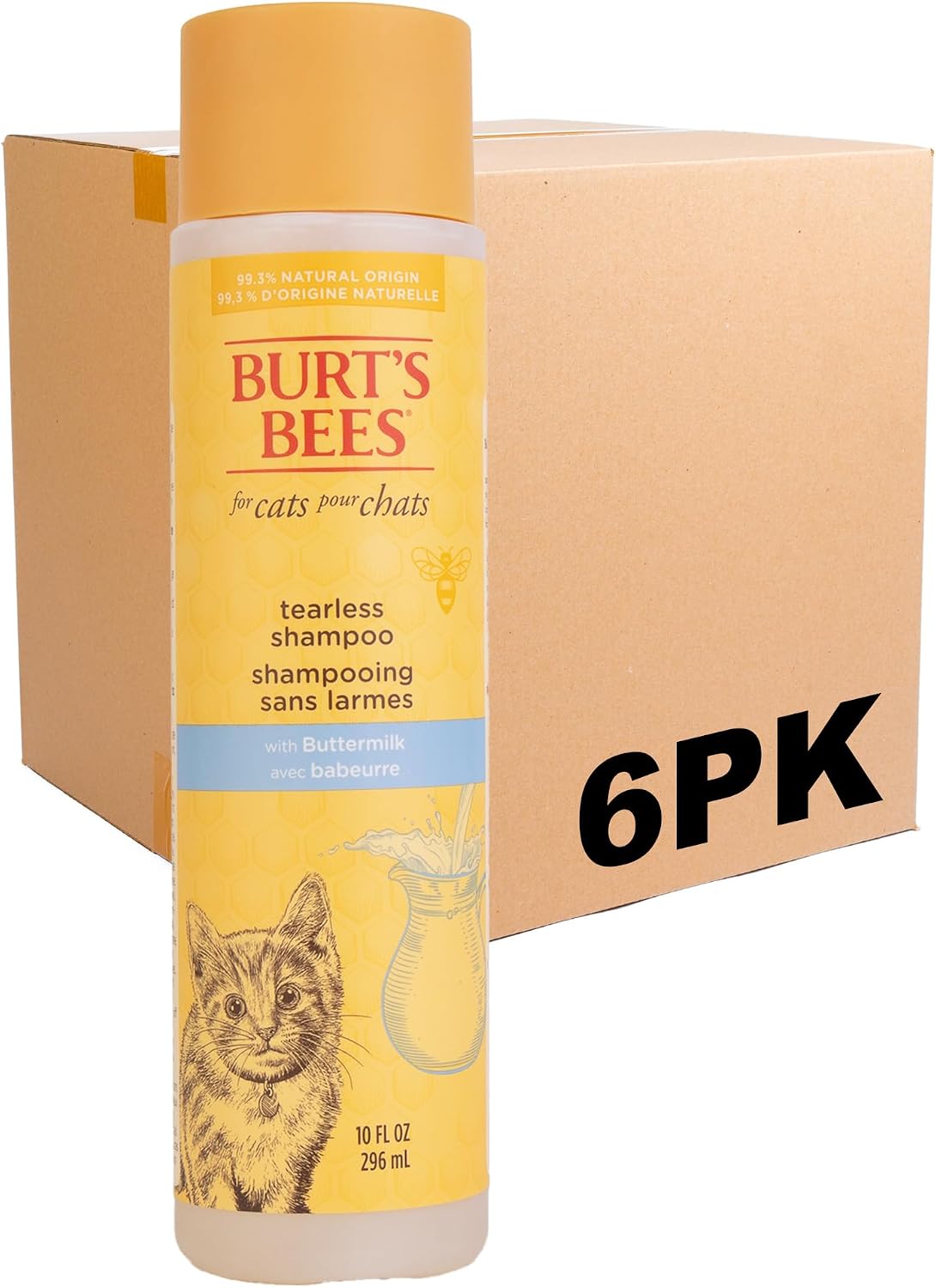 Burts Bees for Pets Tearless Kitten Shampoo with Buttermilk, 10 Fl Oz