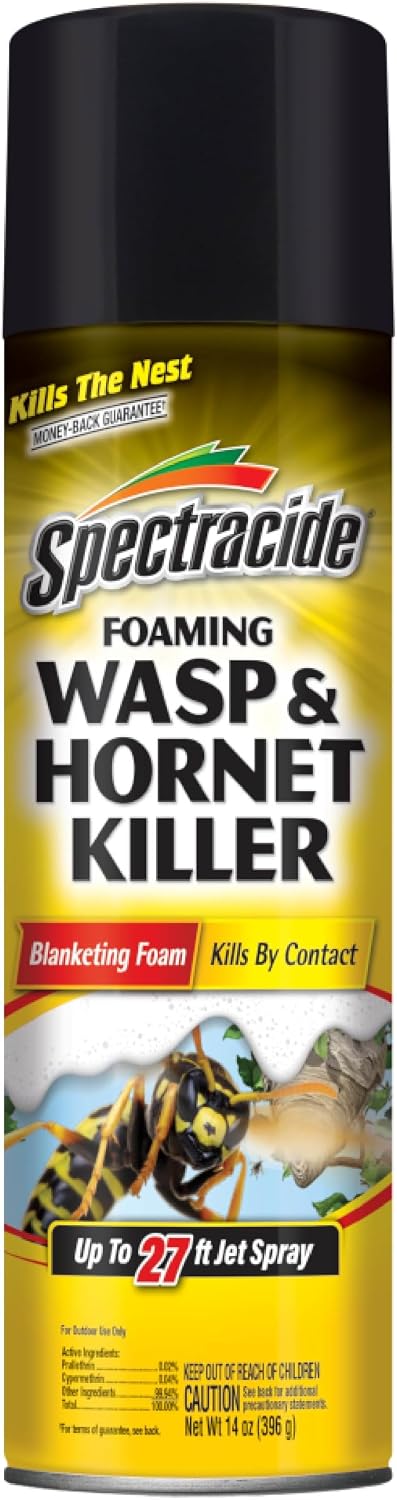 Spectracide Foaming Wasp & Hornet Killer 14 Oz, Kills by Contact