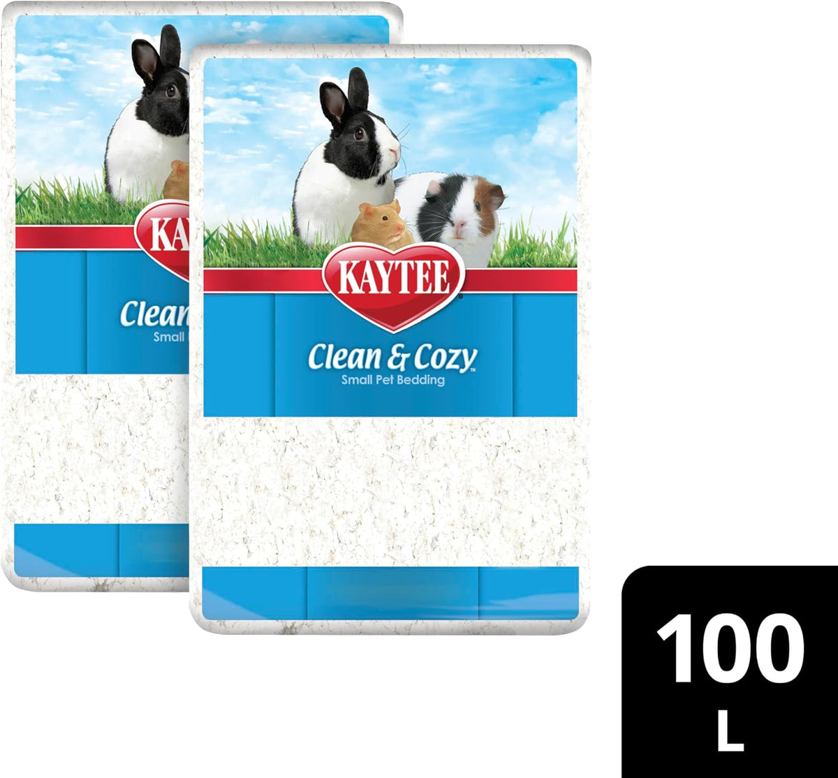 Kaytee Clean & Cozy Paper Bedding for Small Animals, White, 100 Liter