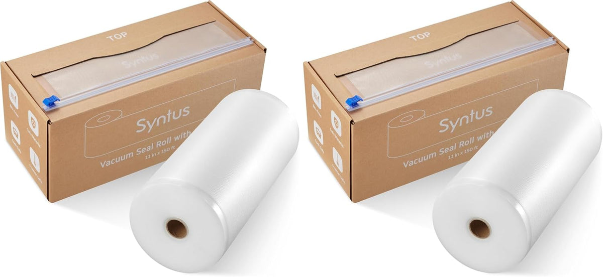 Syntus 11" x 150' Vacuum Sealer Bags for Food Seal Rolls with Cutter