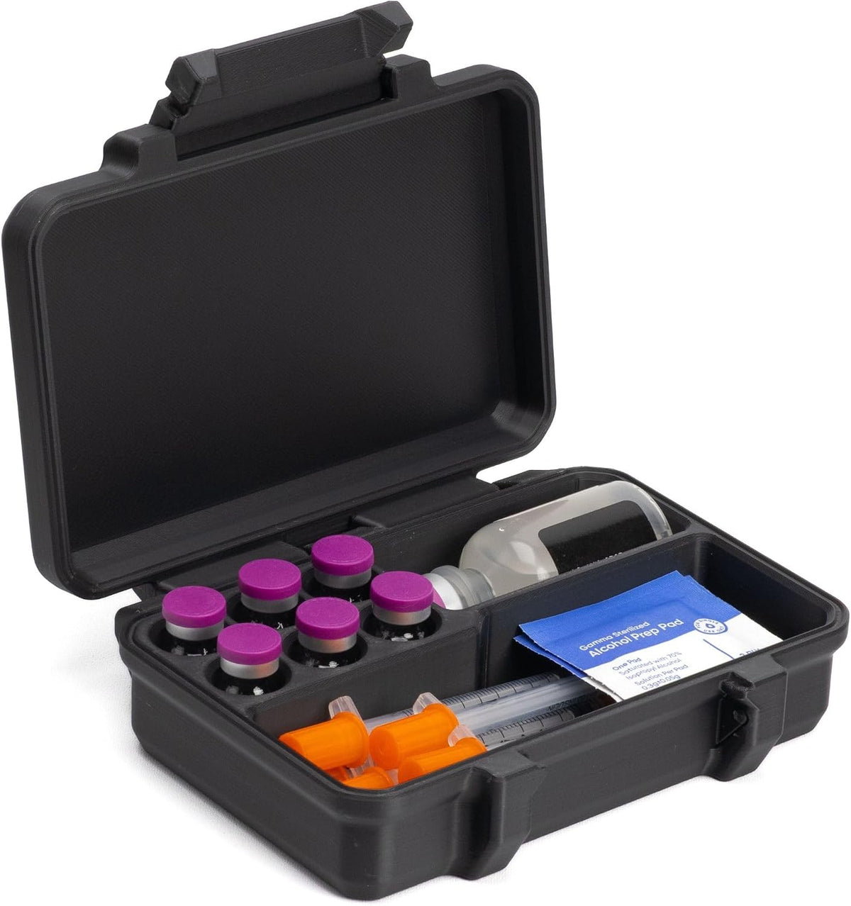 Peptide Case for 6 3ml Vials and a 30ml Vial with Syringe Storage