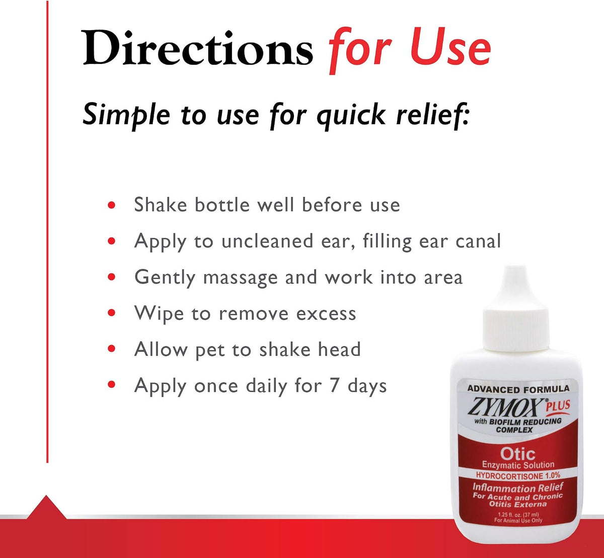 Zymox Advanced Formula Otic Plus Enzymatic Ear Solution for Dogs and Cats