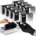 FINITEX Black Nitrile Disposable Gloves Exam Gloves 3.2mil Case of 10 Boxes