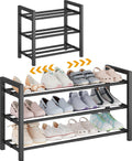 Expandable Metal Shoe Rack for Closet & Entryway, Shoe Storage Organizer
