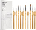 6Pcs Miniature Paint Brushes Set with Triangular Handles - for Acrylics, Oils, Watercolors & Paint by Number, Figurine