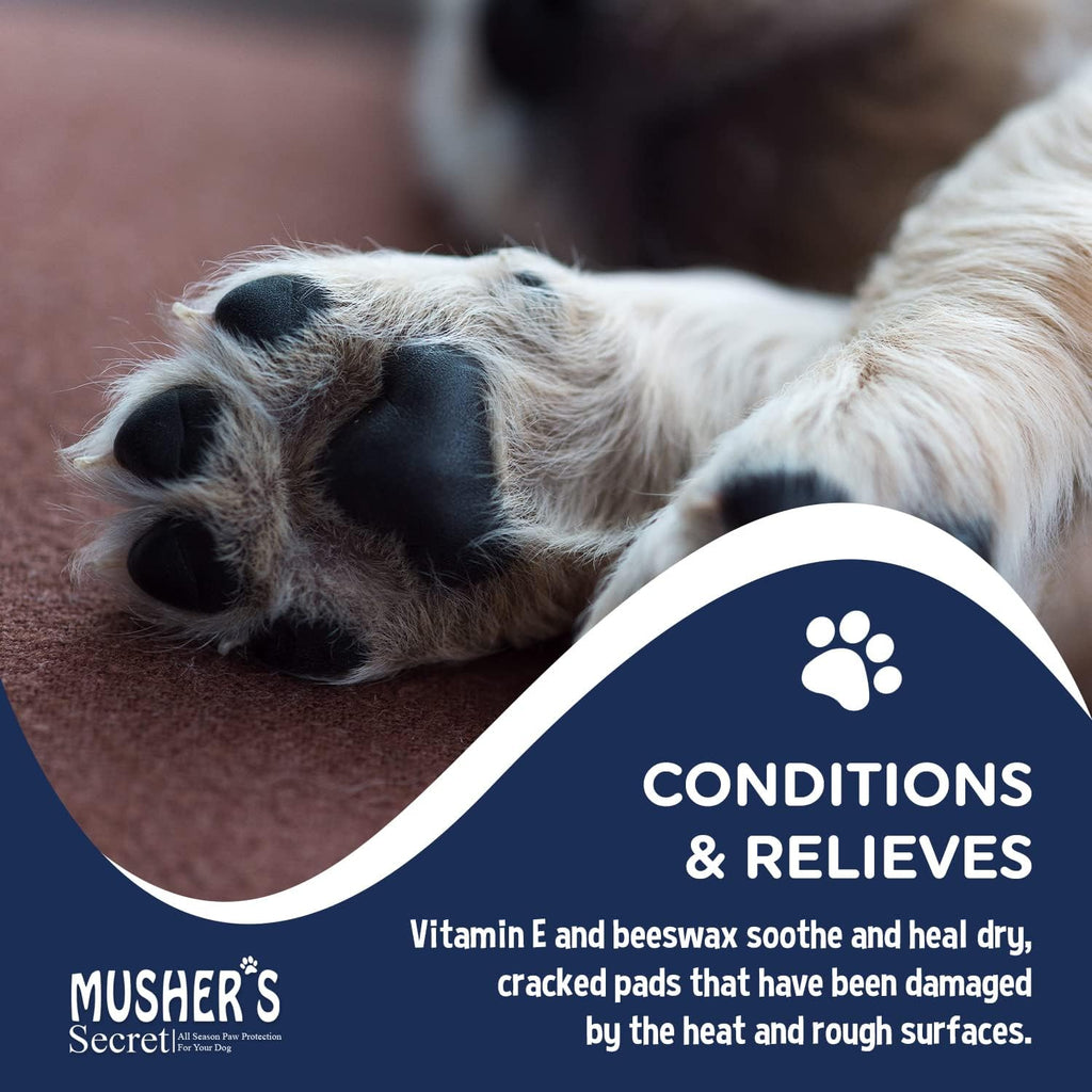 Musher's Secret All-Natural Dog Paw Balm, All-Season Paw Protector, 60g