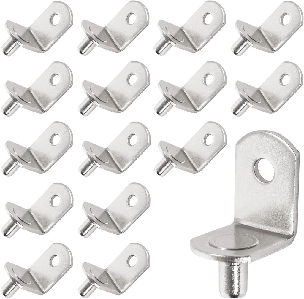 SDTWZW 5mm Shelf Pegs L-Shaped Cabinet Support Pins Bracket Style Clips