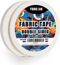 YONGJIN Double-Sided Fabric Tape,Hem Tape No Sew No Iron, 2/5"+1" (2 Rolls)