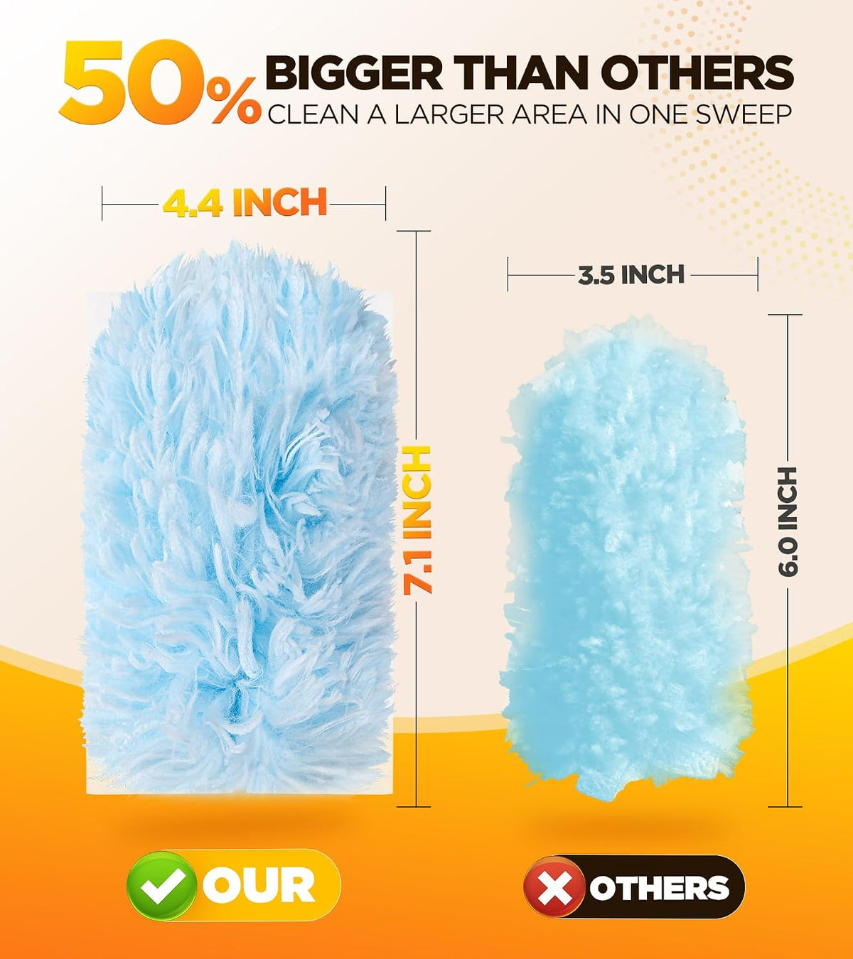REKOPI 30 Count One-Sided Duster Refills Compatible with Swiffer Duster