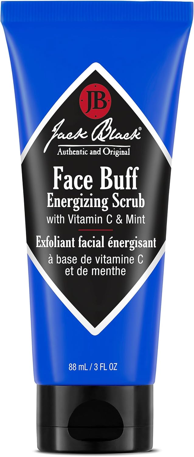 Jack Black Face Buff Energizing Scrub - Mens Pre Shave Cleanser & Scrub, Exfoliating Face Wash