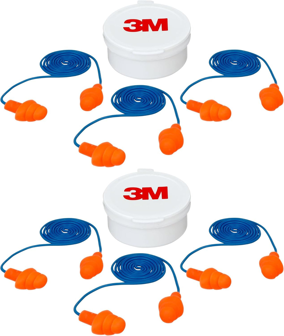 3M Corded Reusable Earplug, 3-Pair with Case