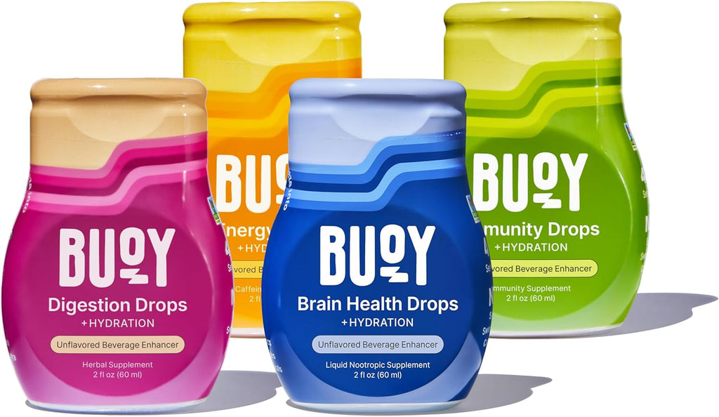 Buoy Electrolyte Drops | 120 Servings | No Sugar, No Sweeteners | 87+ Trace Minerals, Vitamins & Antioxidants | Subtle Mineral Taste | Hydration Supplement - Unflavored 3 Pack