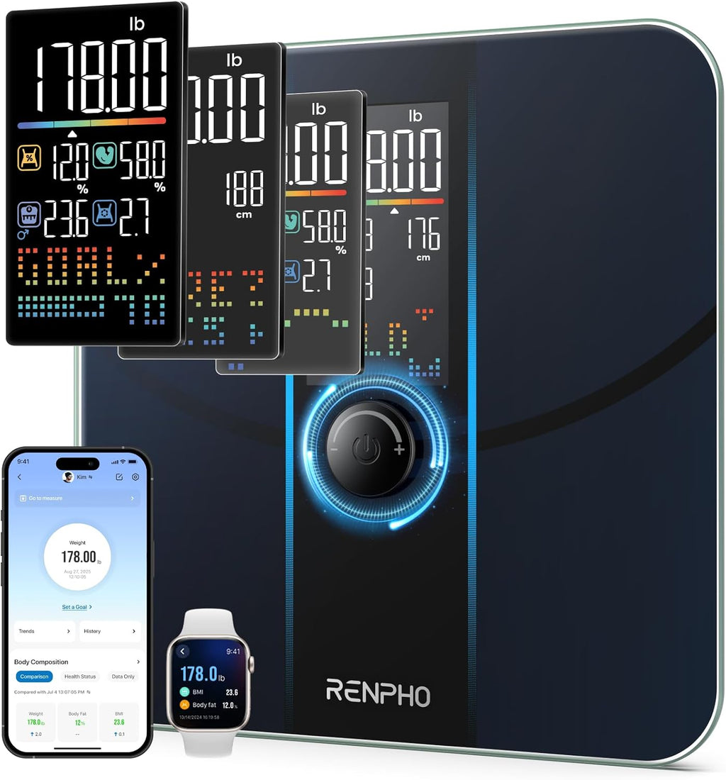 RENPHO Smart Scale for Body Weight, Body Fat, BMI, 7-in-1 Display, 500Ibs