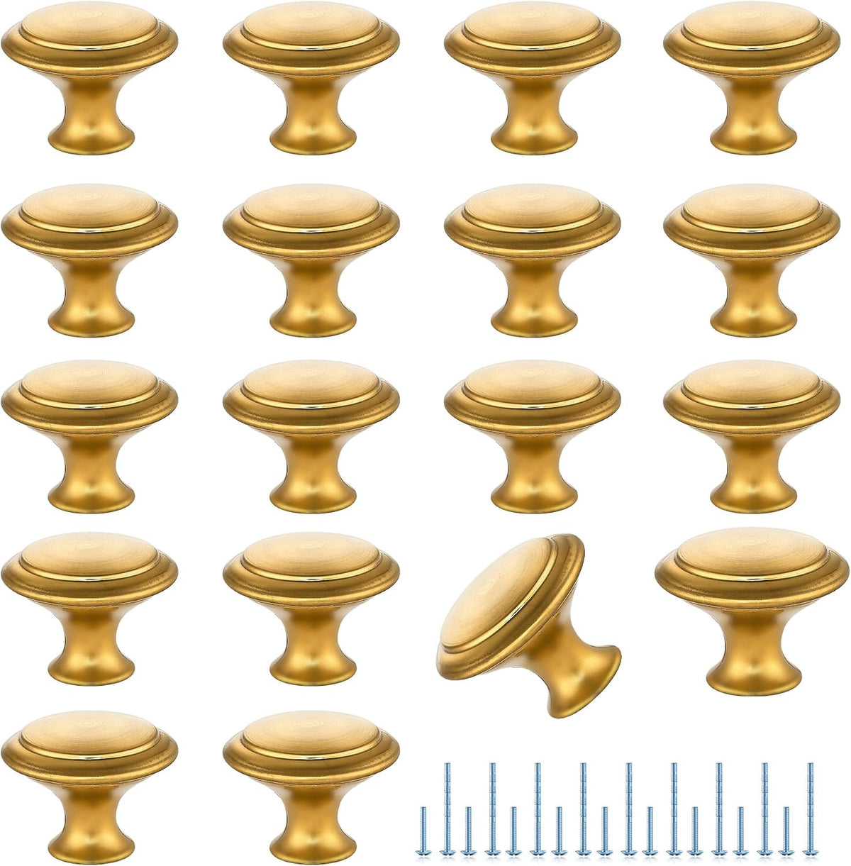 Matte Black Cabinet Drawer Hardware,30mm Kitchen Cabinet Knobs,18 Pack