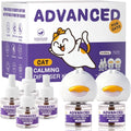 Cat Calming Diffuser Kit with 2 Diffusers & 4 Refills (48mL Each), Cat Pheromones Calming Diffuser for Cat Anxiety Relief, Stress Reduction & Behavior Support, 30-Day Refills, Suitable for All Cats
