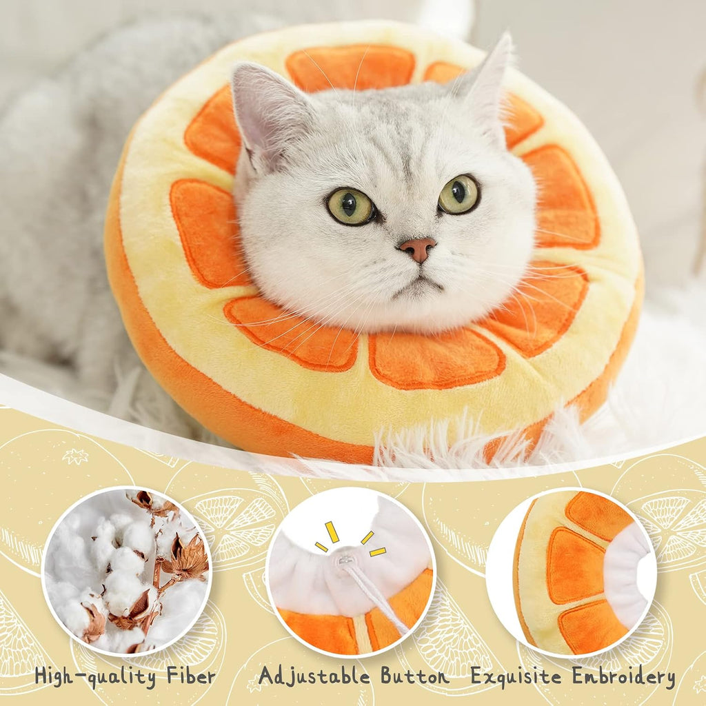 ANWA Adjustable Cat Cone Collar Soft, Cute Cat Donut Collar After Surgery