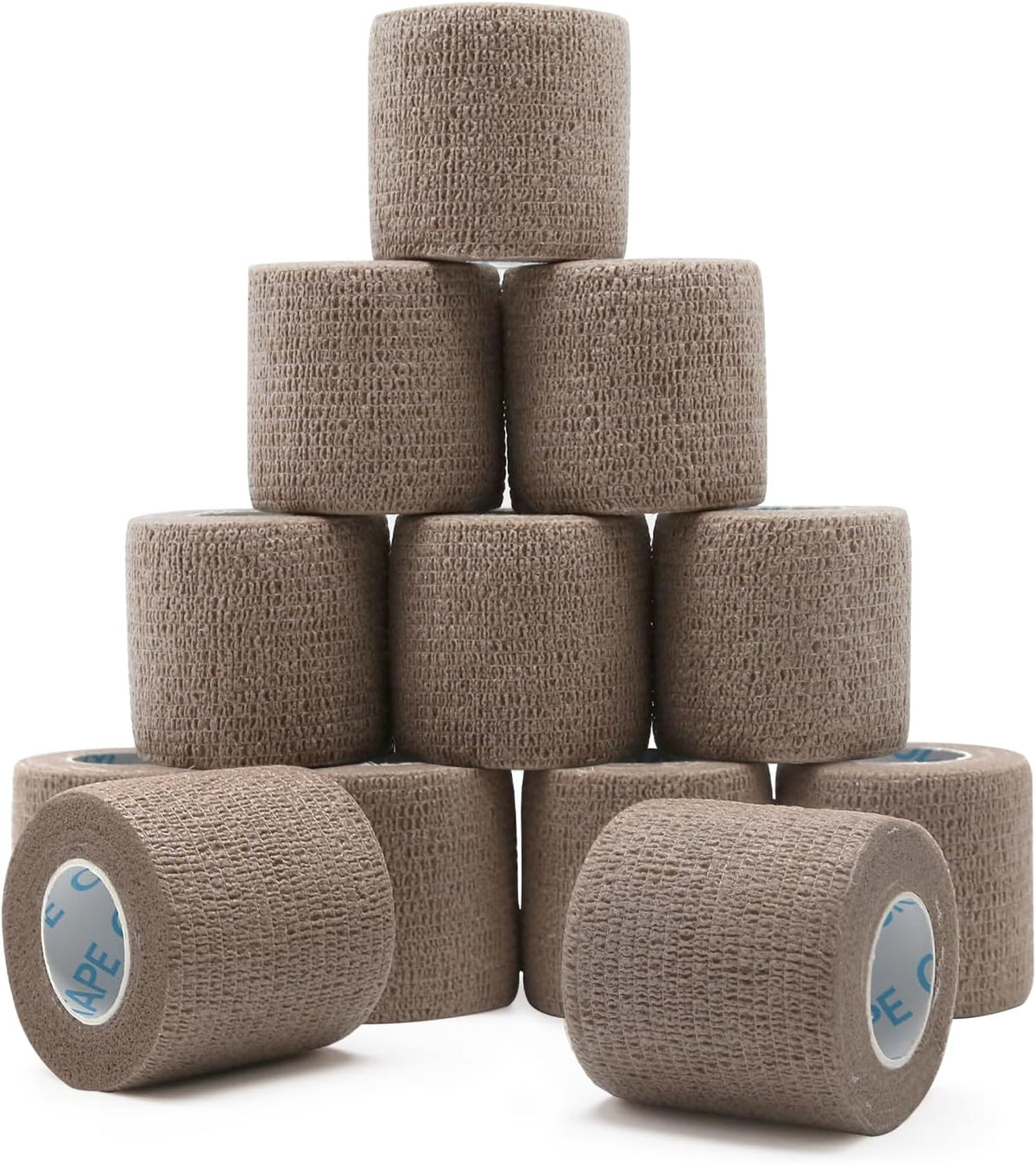 OK TAPE 12 Rolls Self Adhesive Bandage Wrap, Cohesive Elastic Athletic Tape