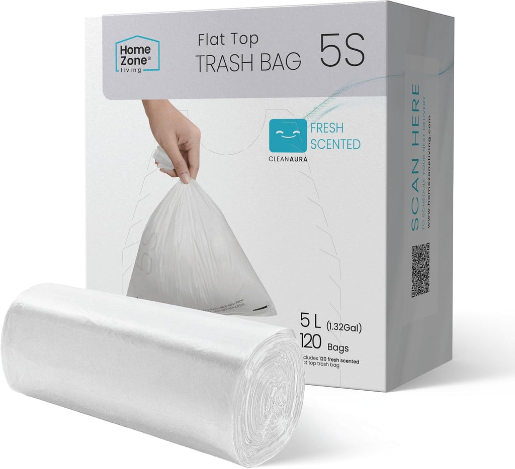 Home Zone Living 8 Gallon Kitchen Trash Bags with Drawstring Handles